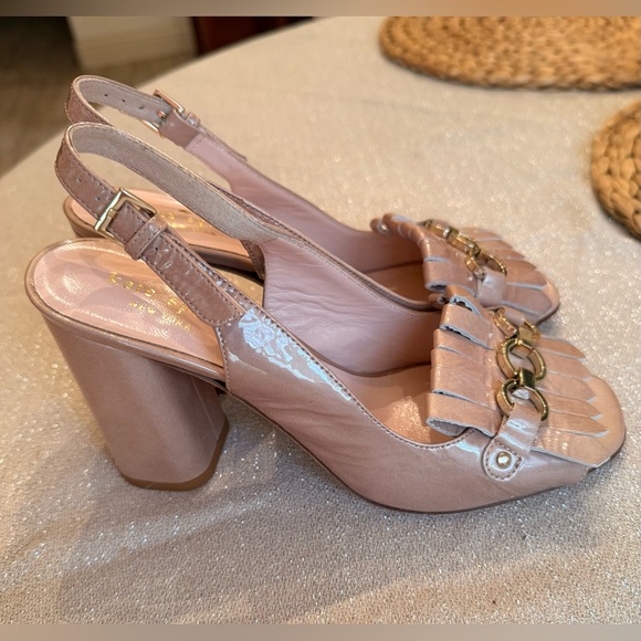 Kate Spade leather nude heels, Size 7.5 - Picture 8 of 9